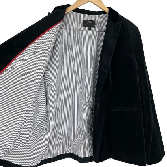 J.Crew Blazer Parke Velvet‎ Black Jacket Women’s Size 22 - Picture 7 of 10